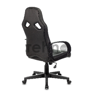 Кресло игровое Бюрократ ZOMBIE RUNNER черный/зеленый искусственная кожа крестовина пластик