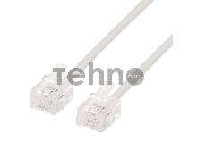 Кабель.телефонный аппарат-розетка TC6P4C-2M, 2 м