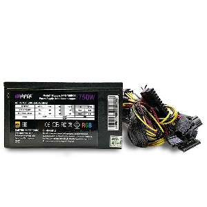 Блок питания HIPER HPB-750RGB (ATX 2.31, 750W, ActivePFC, RGB 140mm fan, Black) BOX
