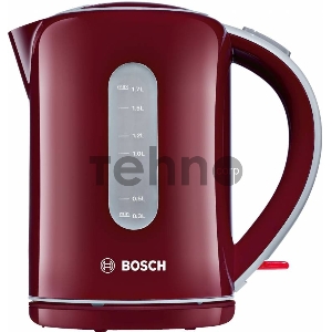 Чайник электрический Bosch TWK7604 1.7л. 2200Вт бордовый