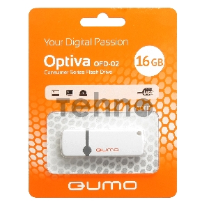 Флэш Диск USB 2.0 QUMO 16GB Optiva 02 White QM16GUD-OP2-white