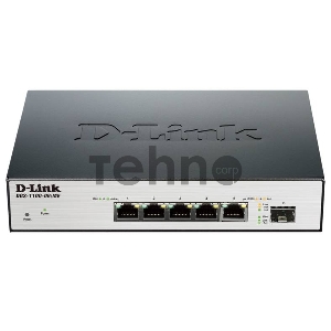 Сетевое оборудование D-Link DGS-1100-06/ME/A1A(A1B) Настраиваемый коммутатор 2 уровня с 5 портами 10/100/1000Base-T и 1 портом 100/1000Base-X SFP