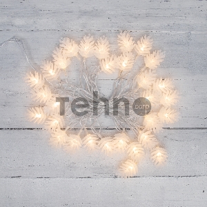 Гирлянда светодиодная «Шишки»  5 м, 30 LED, прозрачный ПВХ с контроллером, цвет свечения теплый белый NEON-NIGHT