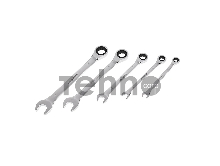 Набор ключей комбинированных трещоточных REXANT (8, 10, 13, 17, 19 мм), 5 шт., CrV, зеркальное хромирование