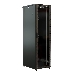 Шкаф серверный WRline (WR-TT-3268-AS-RAL9004) напольный 32U 600x800мм пер.дв.стекл задн.дв.стал.лист 2 бок.пан. 800кг черный 710мм 1610мм IP20 сталь, фото 2