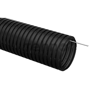 Труба гофрированная IEK ПНД d 20 с зондом (50 м) черный [619520]