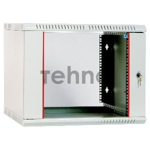 Шкаф настенный ЦМО ШРН-Э-12.500 12U 600x520мм пер.дв.стекл несъемные бок.пан. серый