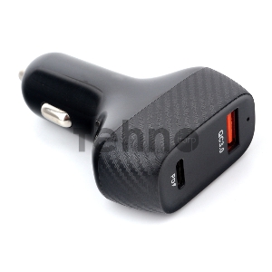 Адаптер питания Cablexpert MP3A-UC-CAR20, USB Type-C + Type-A 36Вт, QC