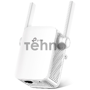 Усилитель TP-Link Wi-Fi AC750 Wi-Fi Range Extender, Wall Plugged,  433Mbps at 5GHz + 300Mbps at 2.4GHz, 802.11ac/a/b/g/n, 1 10/100M LAN, WPS button, 2 fixed antennas поставляется без кабеля RJ-45