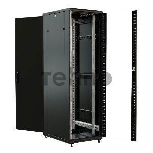 Шкаф серверный WRline (WR-TT-3268-AS-RAL9004) напольный 32U 600x800мм пер.дв.стекл задн.дв.стал.лист 2 бок.пан. 800кг черный 710мм 1610мм IP20 сталь