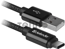 Кабель USB2.0 TO TYPE-C DEFENDER 1M BLACK USB09-03T 87814