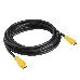Greenconnect Кабель 5.0m HDMI версия 1.4,  черный, желтые коннекторы, OD7.3mm, 30/30 AWG, позолоченные контакты, Ethernet 10.2 Гбит/с, 3D, 4K , экран(GCR-HM340-5.0m), фото 1