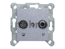 Розетка телевизионная Panasonic Karre Plus & Arkedia Slim (WKTT04602SL-RU) скрыт. IP20 серебро (упак.:1шт)