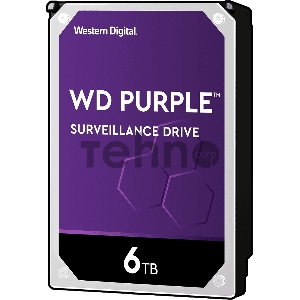 Жесткий диск Western Digital Original SATA-III 6Tb WD63PURZ Video Streaming Purple (5640rpm) 256Mb 3.5