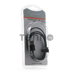 Кабель Gembird/Cablexpert CC-USB-AP1MB  AM/Apple для iPad/iPhone/iPod, 1м черный, пакет
