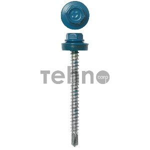 Саморезы СКД кровельные, RAL 5009 небесно-голубой, 50 х 4.8 мм, 1 200 шт, для деревянной обрешетки, ЗУБР