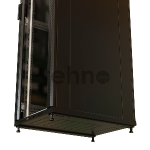 Шкаф серверный WRline (WR-TT-3268-AS-RAL9004) напольный 32U 600x800мм пер.дв.стекл задн.дв.стал.лист 2 бок.пан. 800кг черный 710мм 1610мм IP20 сталь