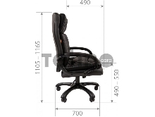 Офисное кресло Chairman 442 экопремиум черный (черный пластик)