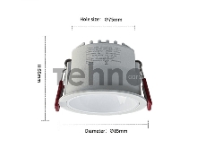 Светильник MSR MISSILER COB antiglare spotlight ZXS-GMSD-W12