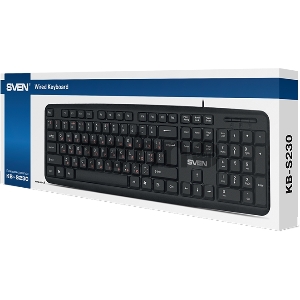 Клавиатура SVEN KB-S230 чёрная (104кл, каб. 2м)
