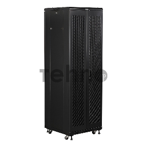 Шкаф коммутационный Lanmaster (TWT-CBB-27U-6X6-G1) 27U 600x600мм пер.дв.стекл задн.дв.спл.стал.лист 2-хст. 2 бок.пан. 800кг черный IP20