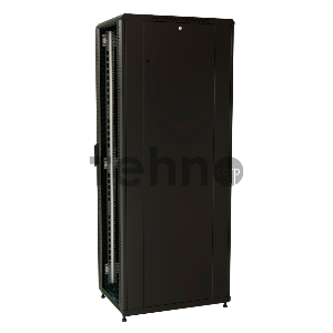 Шкаф серверный WRline (WR-TT-3761-AS-RAL9004) напольный 37U 600x1000мм пер.дв.стекл задн.дв.стал.лист 2 бок.пан. 800кг черный 910мм 1833мм IP20 сталь
