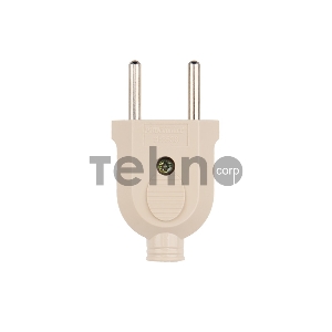 Вилка прямая б/з кремовая 10 А PROconnect