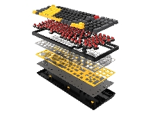 Клавиатура A4Tech Bloody S98 механическая желтый/серый USB for gamer LED (SPORTS LIME)