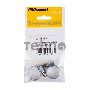 Хомут червячный 12-20-0,7 мм, (упак. 2 шт)  PROconnect