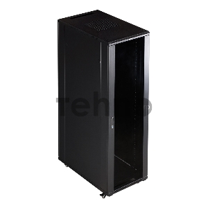 Шкаф коммутационный Lanmaster (TWT-CBB-27U-6X6-G1) 27U 600x600мм пер.дв.стекл задн.дв.спл.стал.лист 2-хст. 2 бок.пан. 800кг черный IP20