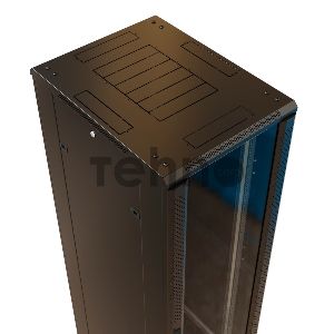 Шкаф серверный WRline (WR-TT-3761-AS-RAL9004) напольный 37U 600x1000мм пер.дв.стекл задн.дв.стал.лист 2 бок.пан. 800кг черный 910мм 1833мм IP20 сталь