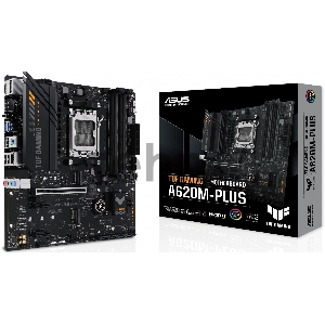 Материнская плата Asus TUF GAMING A620M-PLUS SocketAM5 AMD A620 4xDDR5 mATX AC`97 8ch(7.1) 2.5Gg RAID+HDMI+DP