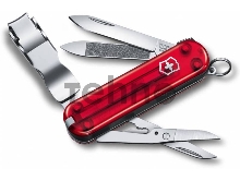 Нож перочинный Victorinox Nail Clip 580 0.6463.T 65мм 8 функций полупрозрачный красный