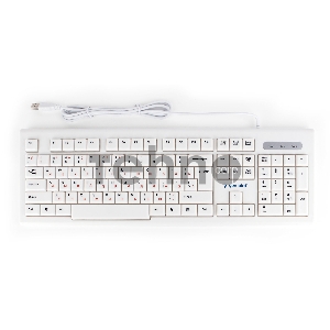 Клавиатура Gembird KB-8354U, USB, бежевый/белый, 104 клавиши, кабель 1,45м