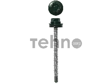 Саморезы СКД кровельные, RAL 6005 зеленый насыщенный, 50 х 4.8 мм, 1 200 шт, для деревянной обрешетки, ЗУБР Профессионал