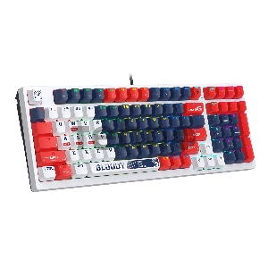 Клавиатура A4Tech Bloody S98 механическая синий/белый USB for gamer LED (SPORTS NAVY)