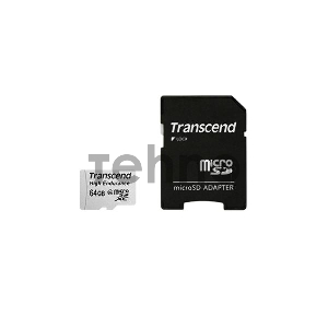 Флэш карта 64Gb microSDXC Transcend (TS64GUSDXC10V), Class 10, RTL