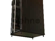 Шкаф серверный WRline (WR-TT-3761-AS-RAL9004) напольный 37U 600x1000мм пер.дв.стекл задн.дв.стал.лист 2 бок.пан. 800кг черный 910мм 1833мм IP20 сталь