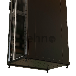 Шкаф серверный WRline (WR-TT-3761-AS-RAL9004) напольный 37U 600x1000мм пер.дв.стекл задн.дв.стал.лист 2 бок.пан. 800кг черный 910мм 1833мм IP20 сталь