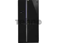 Холодильник Sharp SJ-FS97VBK черное стекло (трехкамерный)