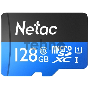 Флеш карта MicroSDXC 128GB  Netac Class 10 UHS-I U1 P500 Standart + адаптер  [NT02P500STN-128G-R]