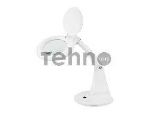Лупа настольная 3D+12D REXANT с подсветкой 60 LED, белая