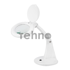 Лупа настольная 3D+12D REXANT с подсветкой 60 LED, белая