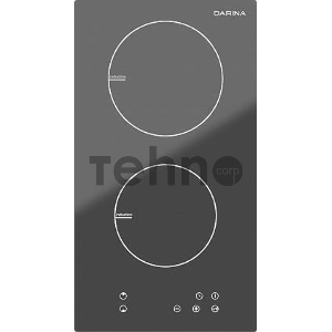 Варочная панель электрическая DARINA P EI523 B, сенсорное управление, 2 конфорки, цвет: черный
