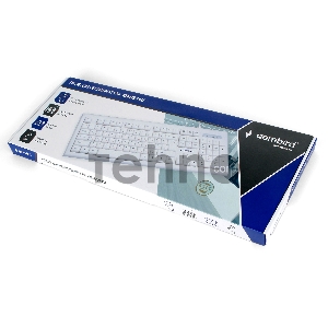 Клавиатура Gembird KB-8354U, USB, бежевый/белый, 104 клавиши, кабель 1,45м