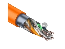 Кабель витая пара Rexant F/UTP, категория 6, 4 x 2 x 0,57 мм, LSZH нг(А)-HF, внутренний, оранжевый, 305м