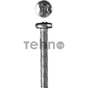 Винт DIN 7985, M6 x 45 мм, 5 кг, кл. пр. 4.8, оцинкованный, ЗУБР