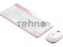 Клавиатура + мышь Logitech Wireless Combo MK 240 Nano White-red 920-008212