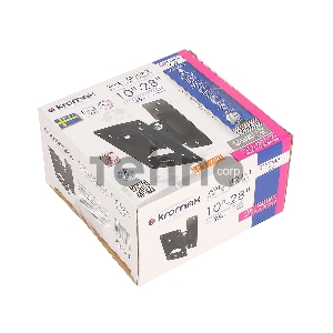 Кронштейн Kromax OPTIMA-102 black, 10-28, max 25 кг, настенный, VESA 100x100 мм