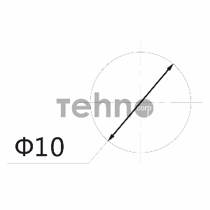 Индикатор c ОТРАЖАТЕЛЕМ  Ø10  220V  красный  REXANT